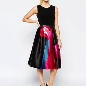 Ted Baker Kathleen Stencilled Stem Dress size 3